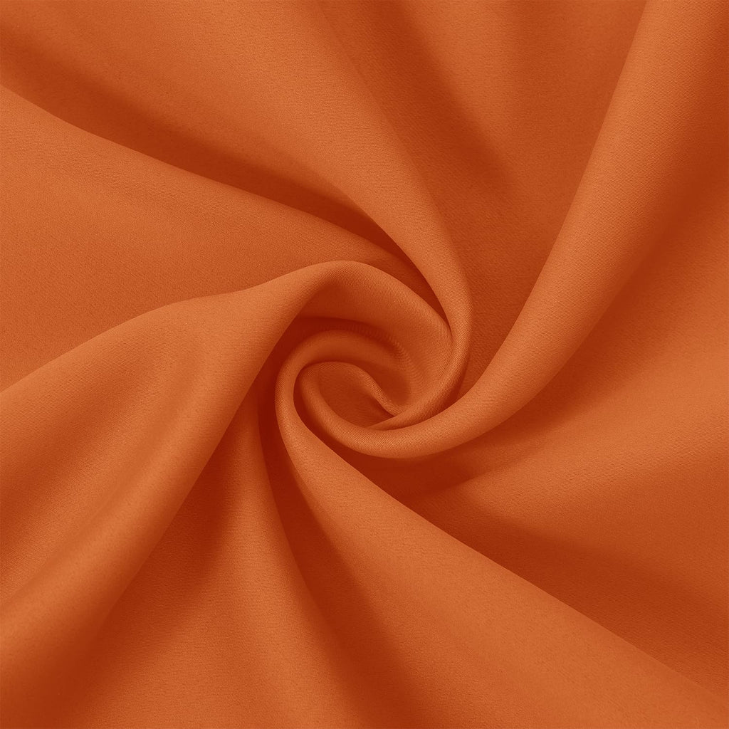 Lemomo Orange Blackout Curtains 66 x 63 Inch Length/Set of 2 Curtain Panels/Thermal Insulated Room Darkening Blackout Curtains for Bedroom…