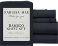 KARISSA MAE Pure Viscose from Bamboo King Size Sheet Set | 100% FSC Certified | Luxuriously Soft | Cooling | 18" Deep Pocket w/Corner…