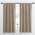 NICETOWN 2 Panels Blackout Curtains, Rod Pocket Thermal Insulated Curtains for Bedroom, Room Darkning Shading Blinds Modern Home…