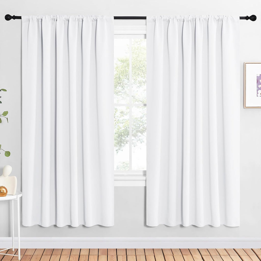 NICETOWN 2 Panels Blackout Curtains, Rod Pocket Window Curtains Room Darkning Drapes for Bedroom/Living Room, Thermal Insulated Solid…