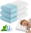 Olixis Memory Foam Pillows for Sleeping 3 Pack Queen Size Bed Pillows for Adults with Removable Washable Cover Breathable Mesh Gel Cooling…