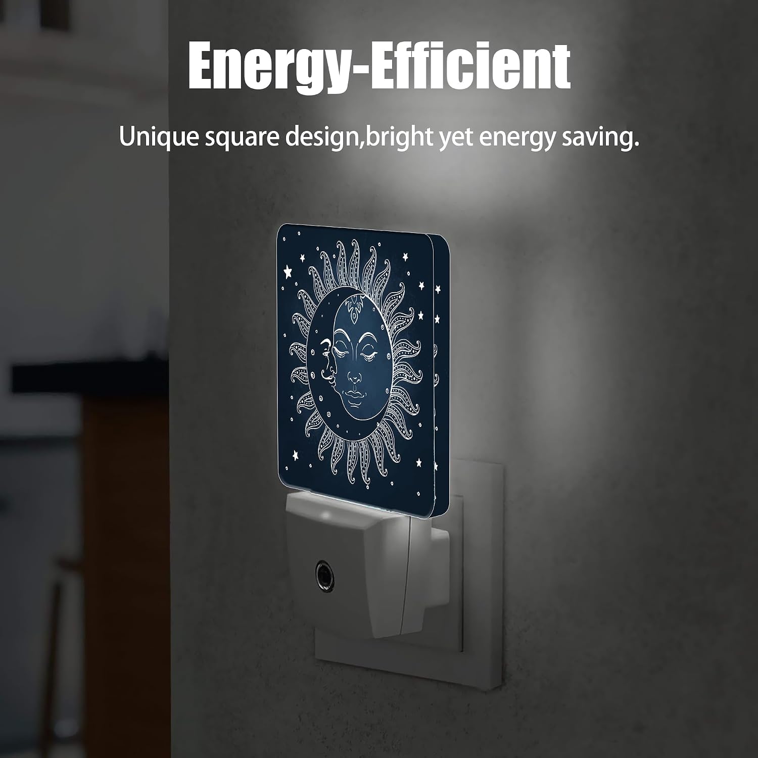 Vintage Sun Moon Night Light, Dusk to Dawn Smart Sensor Nightlight for Bedroom Bathroom Kitchen Hallway Stairs Hallway, Plug-in, Energy…