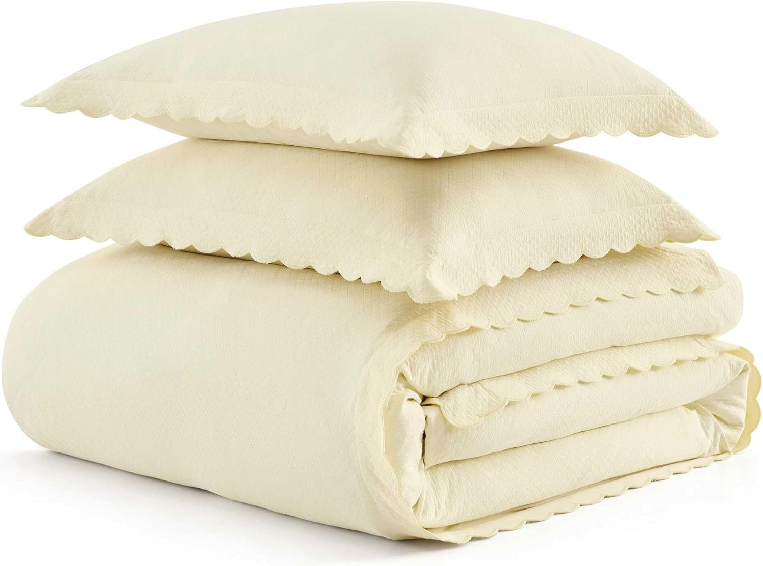 MarthaStewart Martha Stewart - Queen Duvet Cover Set, 100% Soft Cotton Blend Bedding, Corner Ties & Button Closure, 3 Piece Bed Set with Ma…