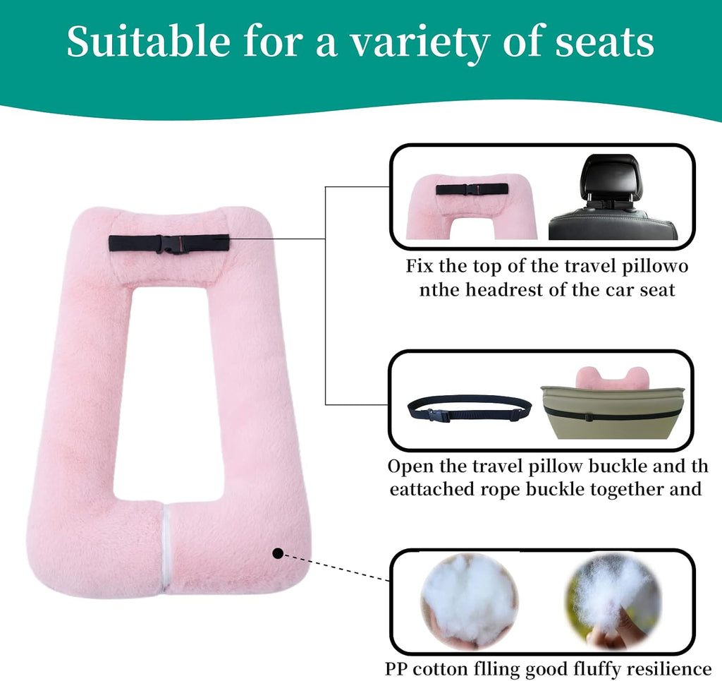 FHSGGP Travel Pillow Upgraded Version of Aircraft Travel Neck Pillow with Storage Bag, Sleep Pillows for Travel by Train, Car, or Plane…