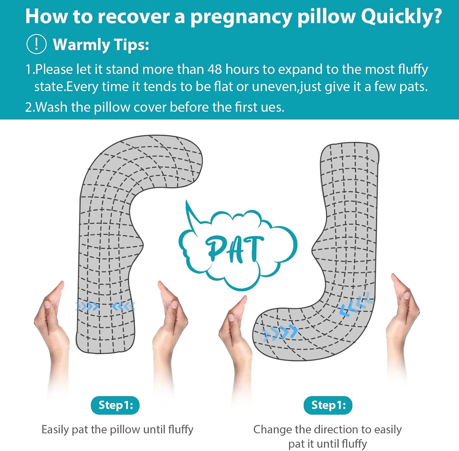 BATTOP Pregnancy Pillows for Sleeping, Maternity Pillow with Cooling Cover, Support for Belly, HIPS, Legs, Pregnancy Must Haves, Side Sleeper…