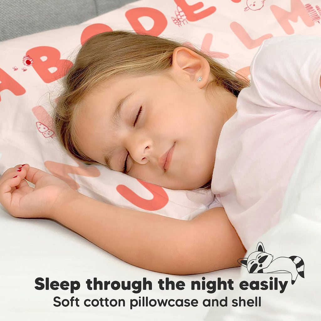 Toddler Pillow with Pillowcase - 13x18 My Little Dreamy Kids Travel Bed Pillows for Sleeping, Organic Cotton Small Pillowcase, Soft &…