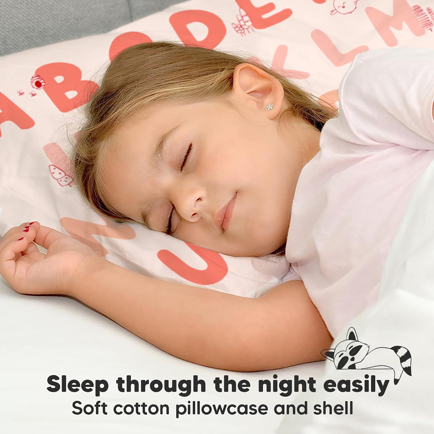 Toddler Pillow with Pillowcase - 13x18 My Little Dreamy Kids Travel Bed Pillows for Sleeping, Organic Cotton Small Pillowcase, Soft &…