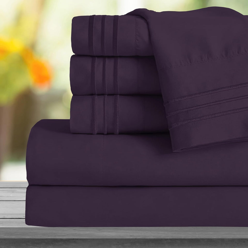 MocassiLuxuryBedding Mocassi Twin XL Sheet Set - Luxury Hotel 1800 Premier Bedding Sheets & Pillowcases - Ultra Soft Breathable & Cooling B…