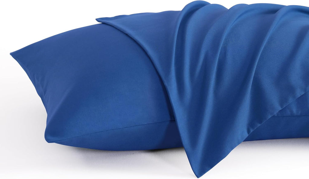 Ntbay King Pillow Cases Set of 2, 2 Pack Brushed Microfiber 20x40 Pillow Cases, Soft, Wrinkle, Fade, Stain Resistant Royal Blue Pillow Case…