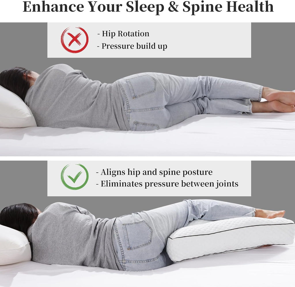 BALAPET Shredded Memory Foam Knee Pillow for Side Sleepers, Pillow Between Legs for Aligns Spine, Supportive Leg Pillow for Pregnancy…