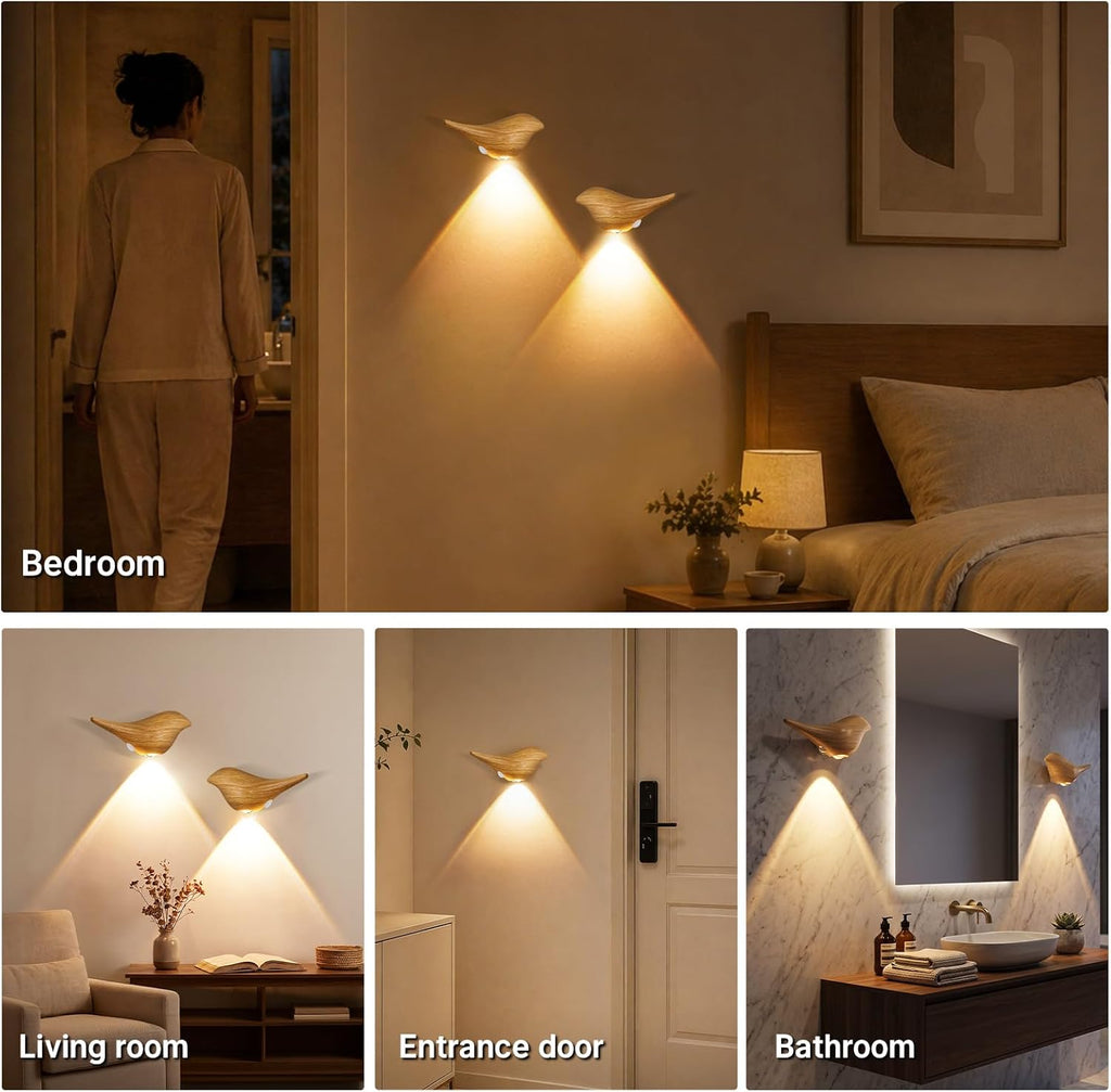 Motion Sensor Night Light: 1200mAh Rechargeable Wall Sconce Magnetic Stair Lights Indoor Wireless Wall Sconces Night Light for Bedroom…