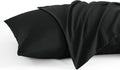 Ntbay King Pillow Cases Set of 2, 2 Pack Brushed Microfiber 20x36 Pillow Cases, Soft, Wrinkle, Fade, Stain Resistant Black Pillow Cases wit…