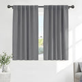 Ponydance PONY DANCE Black Out Curtains 48 inch Long for Short Small Window, Rod Pocket and Back Tab Thermal Insulated Room Darkening Curta…