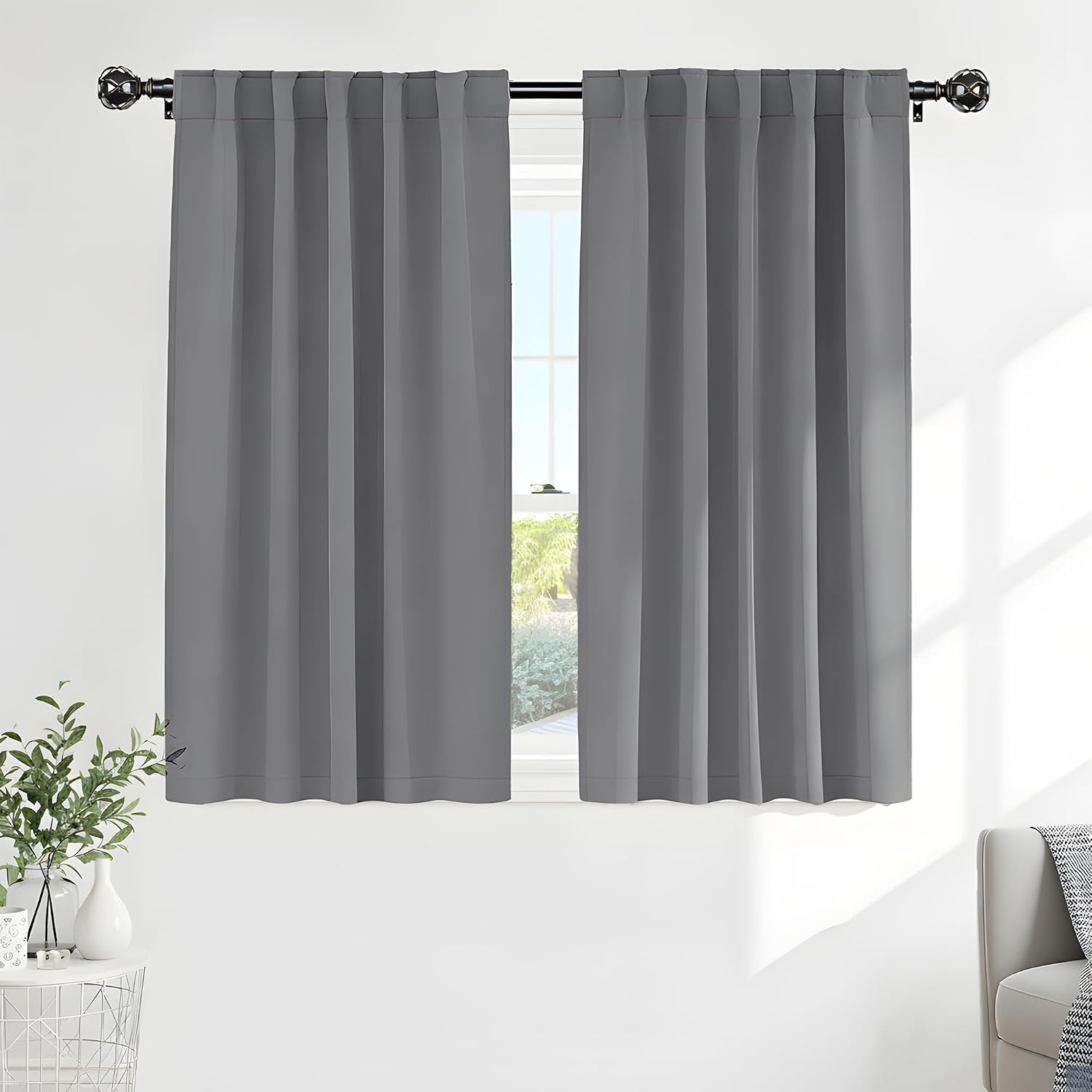 Ponydance PONY DANCE Window Curtain Panels - Thermal Insulated Draperies Light Block Curtain Drapes with Back Tab Energy Saving for Kitchen…