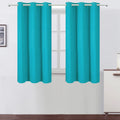 Lemomo Teal Blackout Curtains 34 x 54 Inch Length/Set of 2 Curtain Panels/Thermal Insulated Room Darkening Blackout Curtains for Bedroom 54…