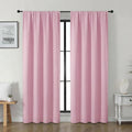 Gwine Pink Blackout Curtains for Bedroom 54 Inches Long - Thermal Insulated Noise Reducing Window Curtain Panels, Solid Room Darkening…