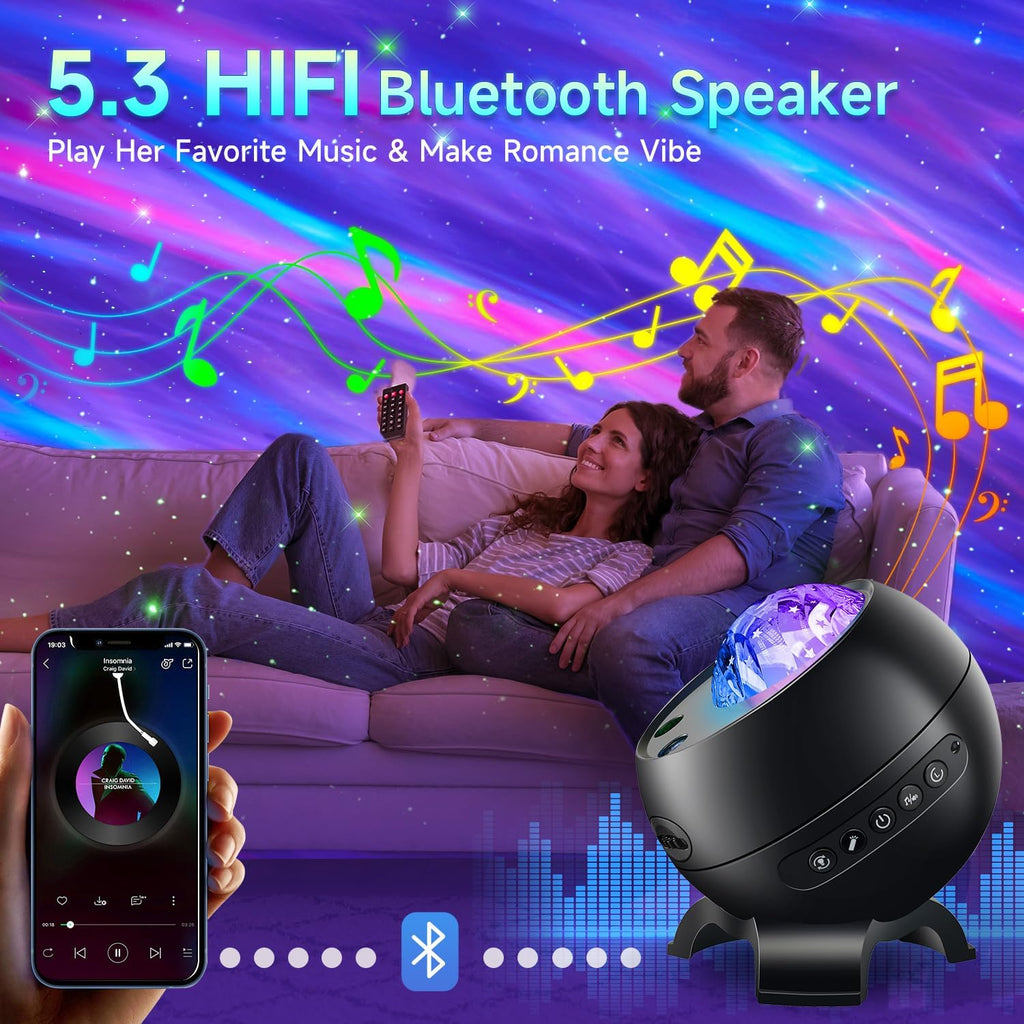 Staryou Birthday Gifts for Teen Girls & Boys - Northern Galaxy Light Projector with 15 White Noise Bluetooth Speaker, Trendy Stuff Aurora N…