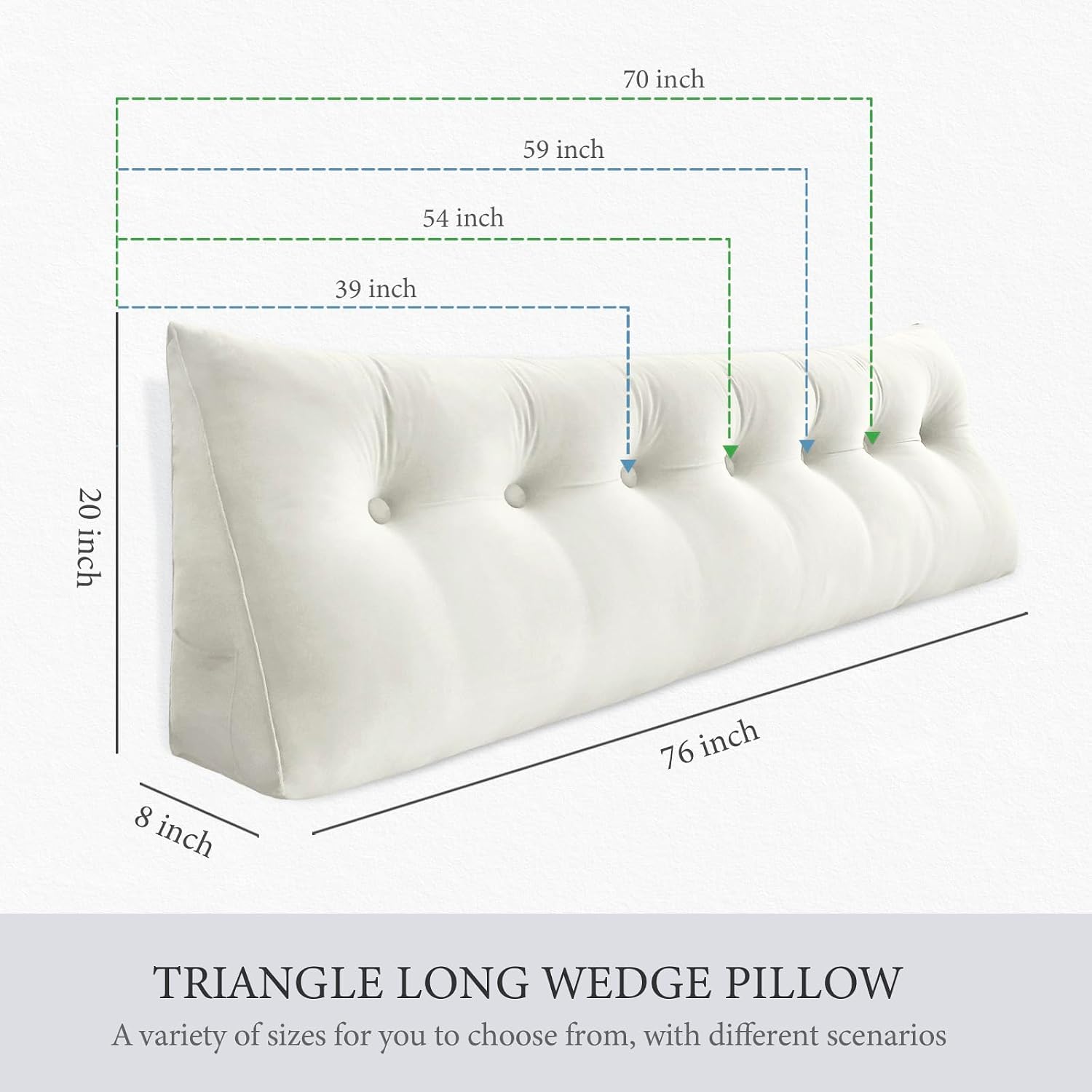 Headboard Pillow Queen - Bed Wedge Pillow for Headboard, Reading Pillow for Sitting in Bed, Large Velvet Positioning Back Support Bedrest…