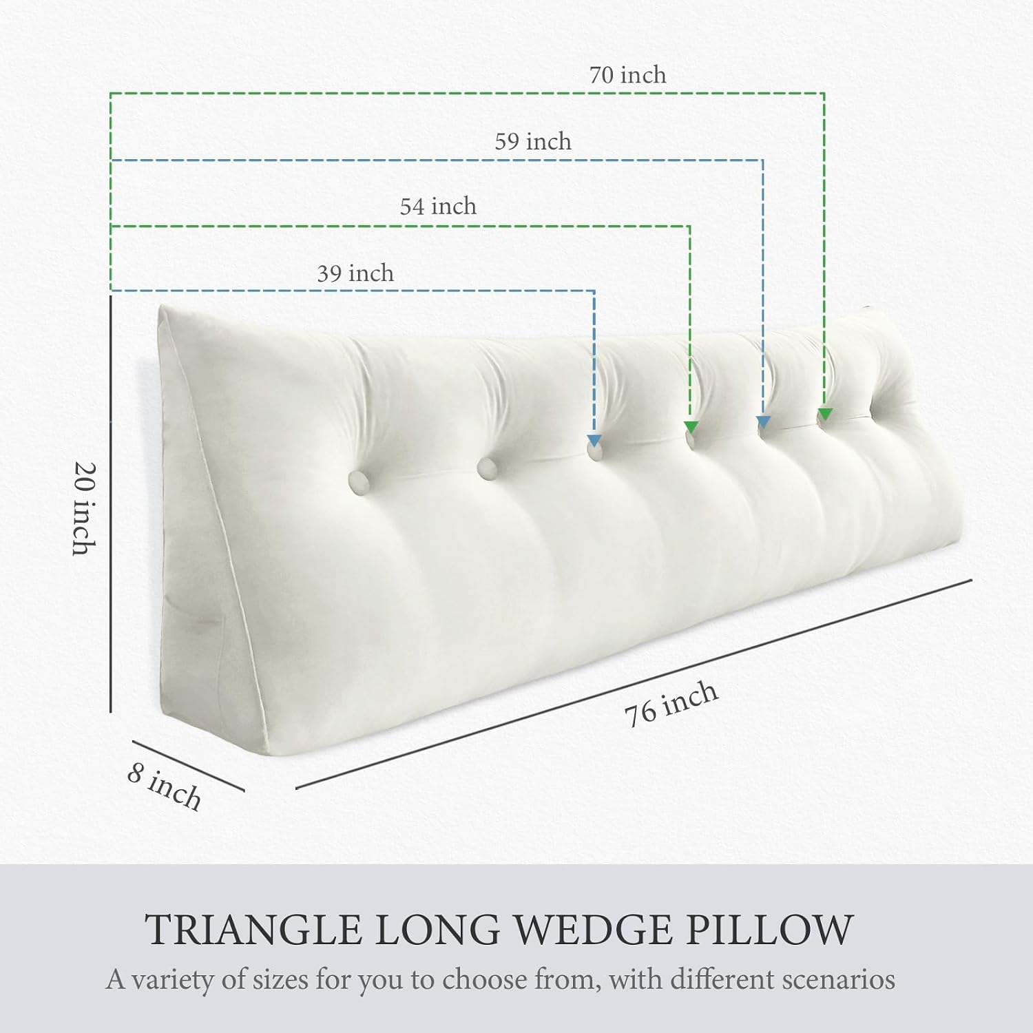 Headboard Pillow King - Bed Wedge Headboard Reading Pillow for Sitting in Bed, Large Daybed Pillow, Velvet Positioning Support Bedrest…