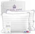 QueenAnnePillowCompany Queen Anne Hotel Pillows Standard Size Bed Pillows for Sleeping, Set of 2 – Adjustable Luxury Down Alternative for S…