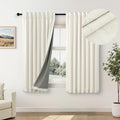 Pitalk Small Blackout Curtains 54 Inch Length Linen Textured Short Black Out Curtains Room Darkening Curtain for Bedroom Thermal Insulated…
