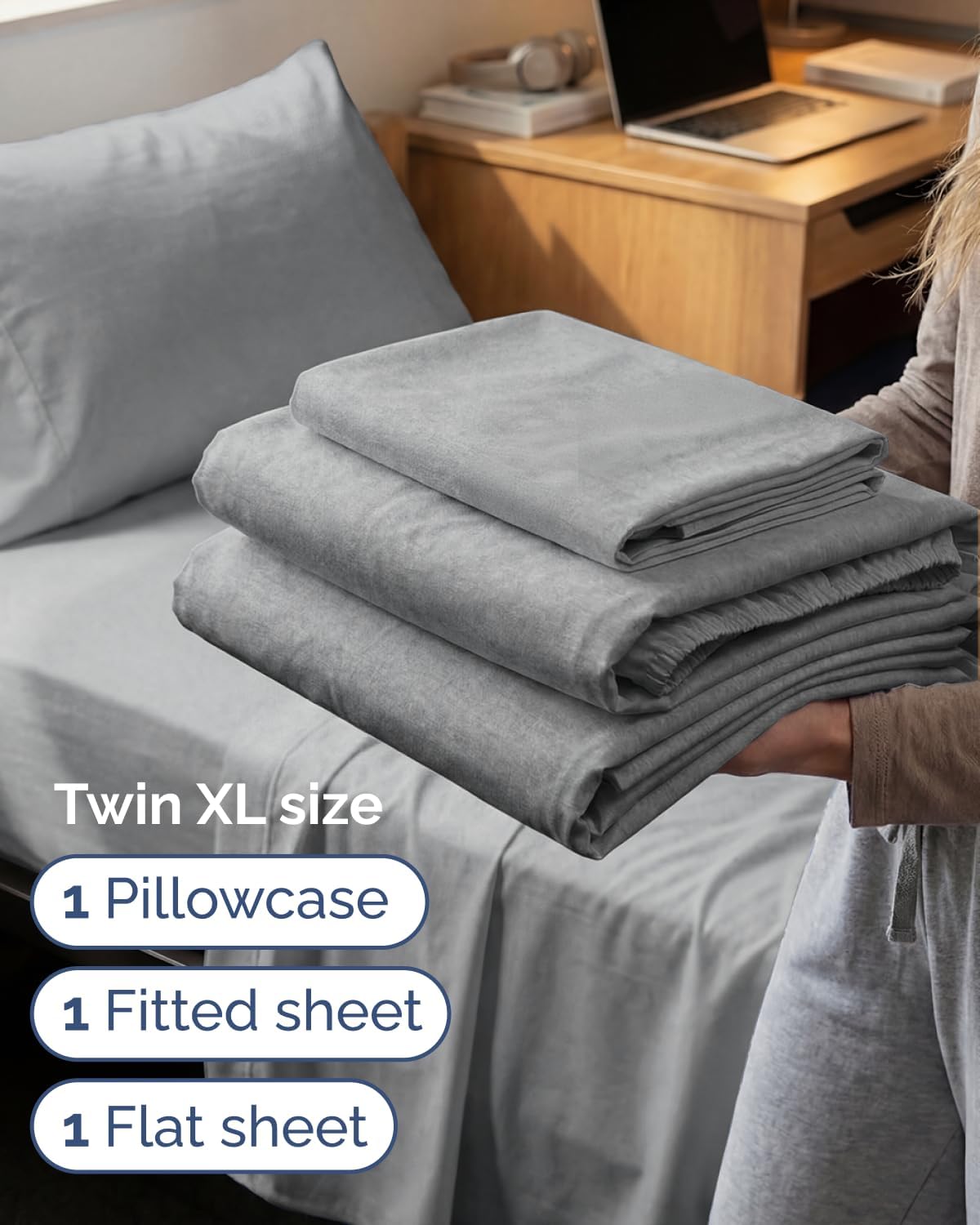 Twin XL Size 3 Piece Sheet Set - Comfy Breathable & Cooling Sheets - Hotel Luxury Bed Sheets for Women & Men - Deep Pockets, Easy-Fit…
