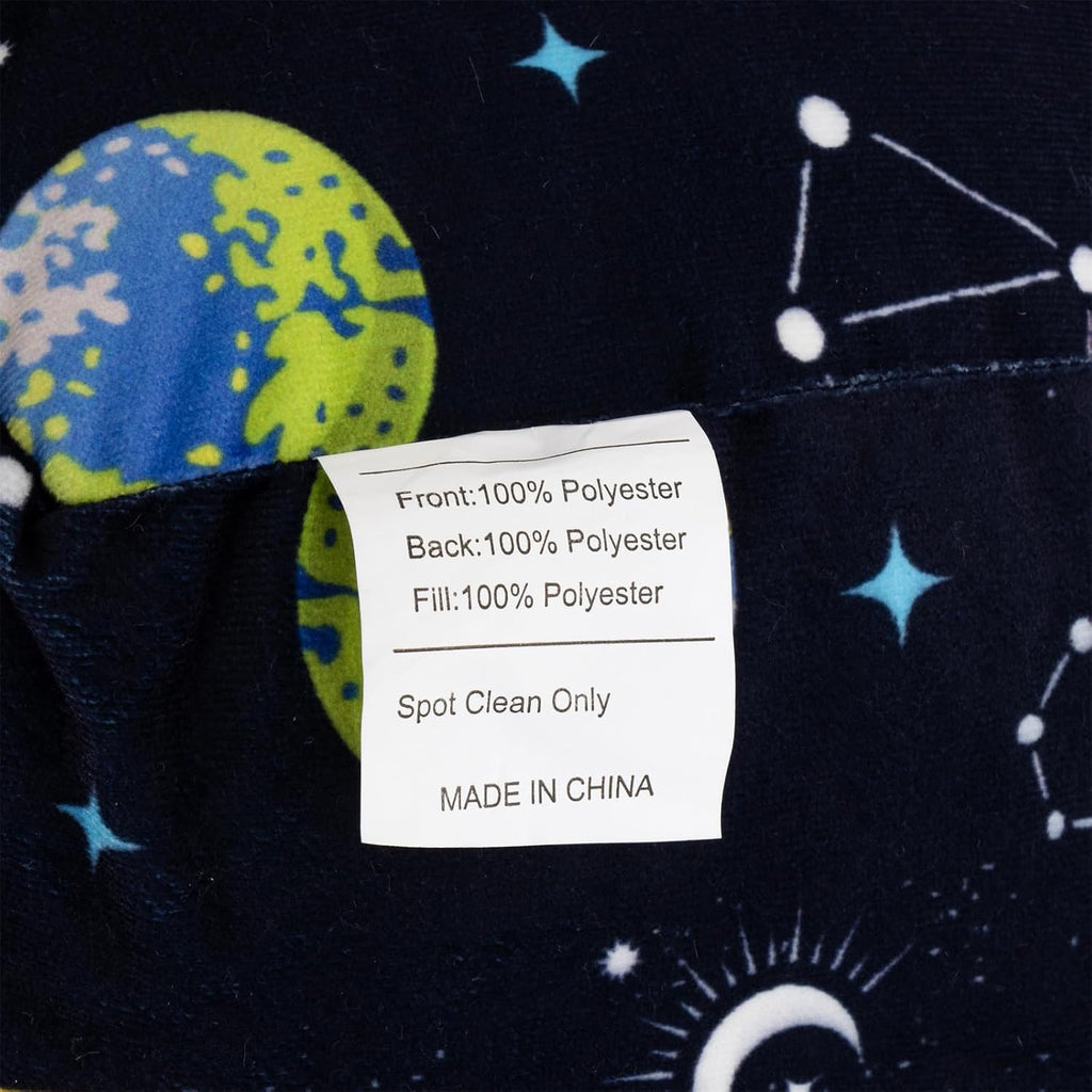 Aimuan Reading Pillow Bed Rest Wedge Backrest Pillow Outer Space Universe Galaxy Printed Collections with Arms Sitting in Bed Black-Blue