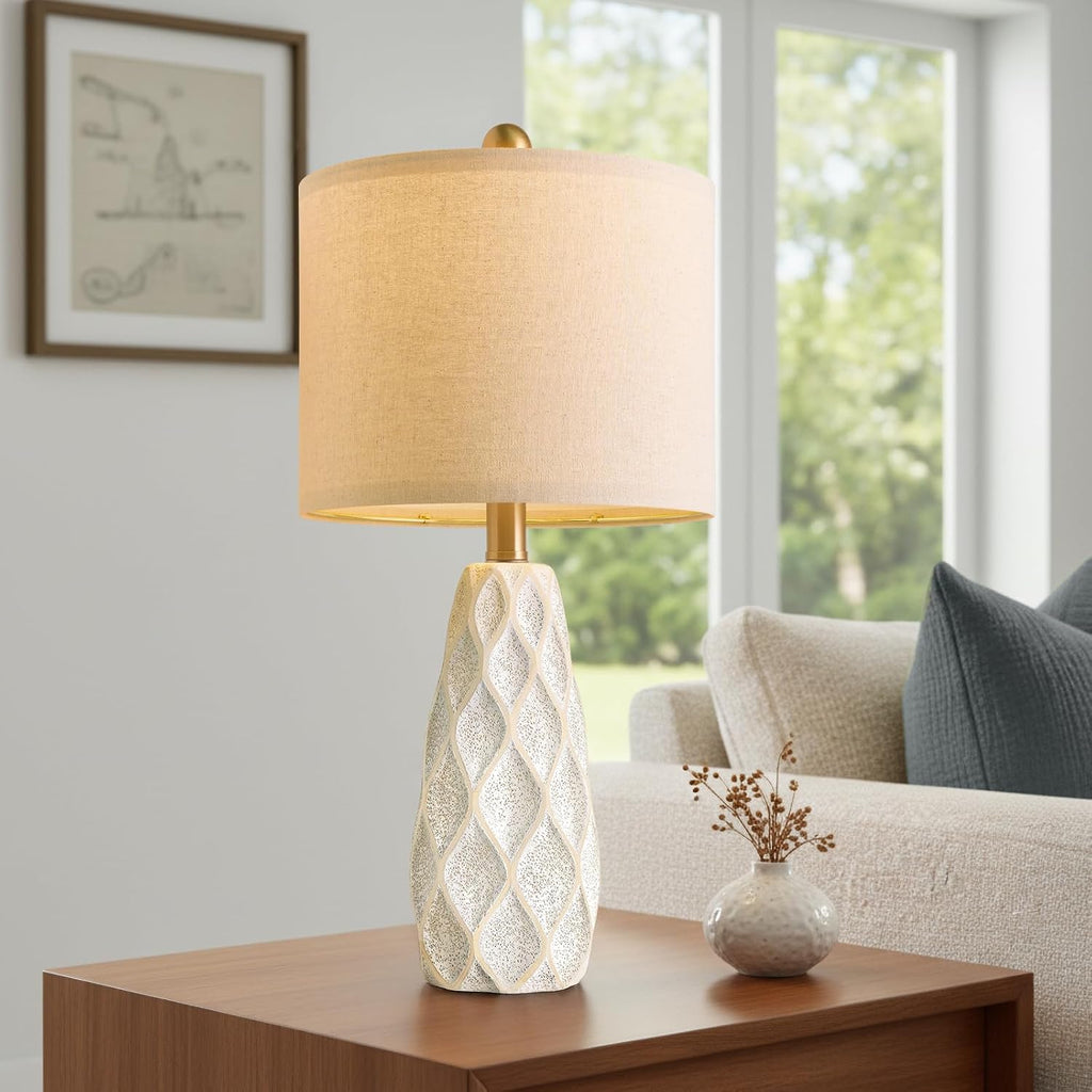 20.75" Small Table Lamps for Living Room Bedroom Lamps Set of 2 Ceramic Modern Boho Bedside Lamps Night Stands Farmhouse Vintage…