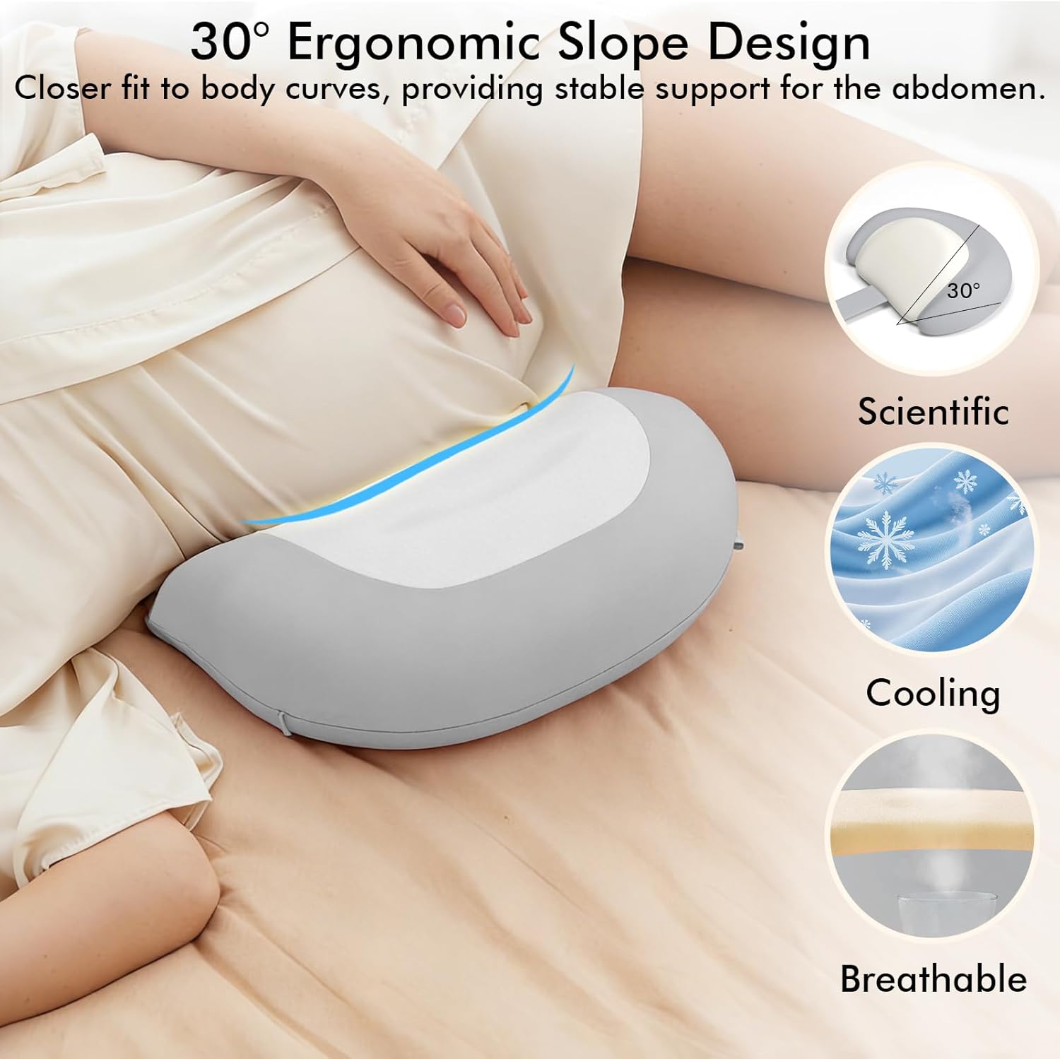 Pregnancy Pillows for Sleeping, Memory Foam W Shaped Maternity Pillow for Pregnant Women, Adjustable Travel Pregnancy Wedge Pillow with…