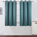 Lemomo Sea Teal Thermal Blackout Curtains/38 x 54 Inch/Set of 2 Panels Room Darkening Curtains for Bedroom 54 Inch silver