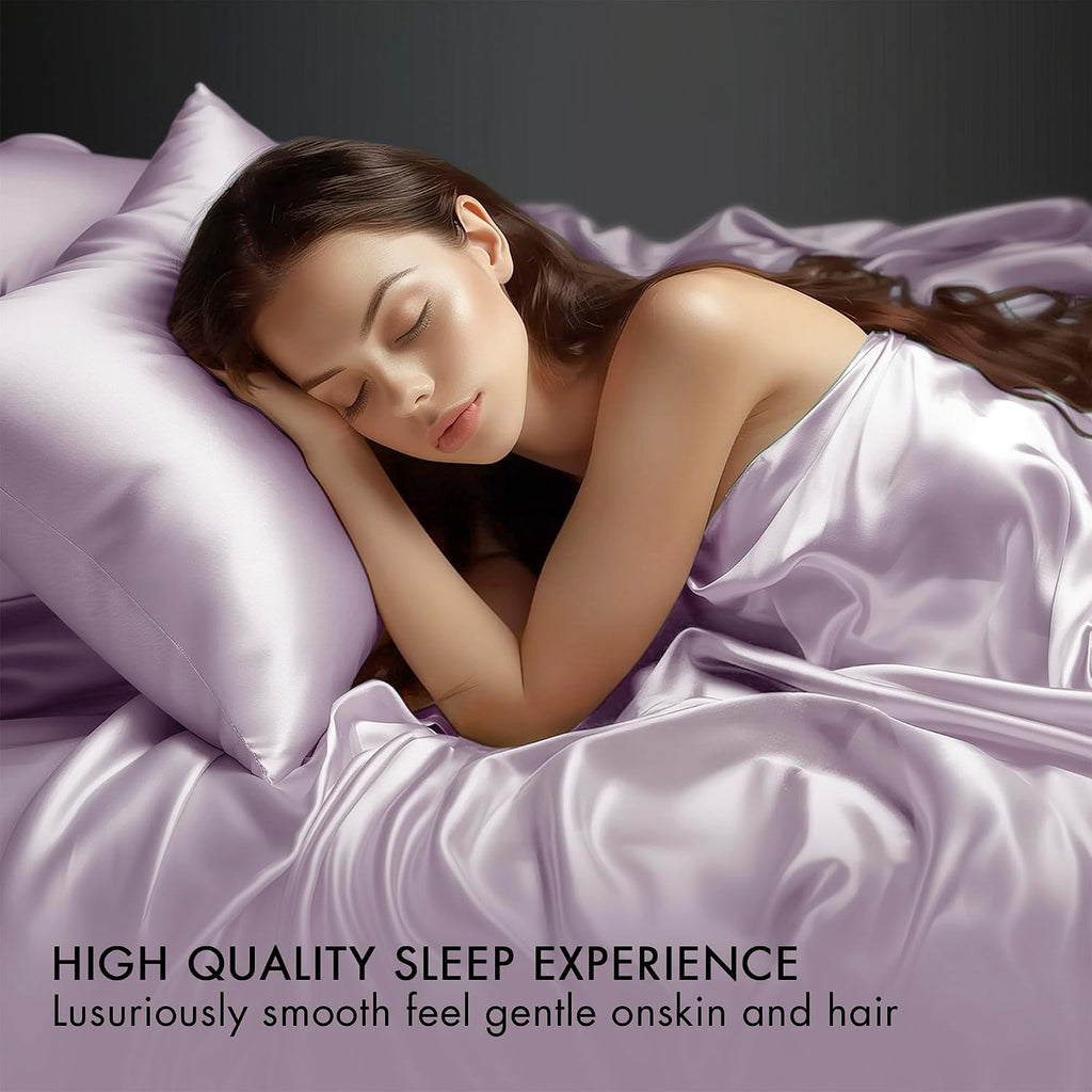 Madisonpark Madison Park Satin Sheets Queen Size, Luxurious Silky Bed Sheets, Elastic 14" Pocket fits up to 16" Mattress, Wrinkle-Free, Sof…