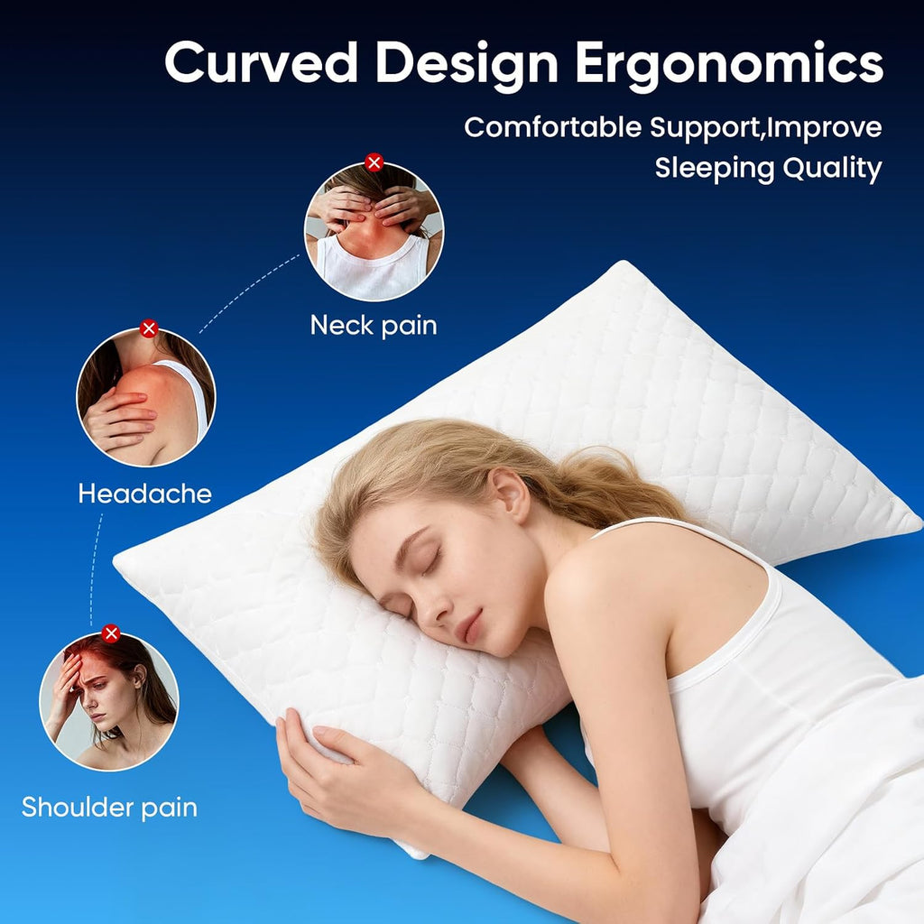 Twk Original Adjustable Bed Pillow for Sleeping, Good for Side, Back & Stomach Sleeper with Washable Removable Cover, Additional Foam Fill…