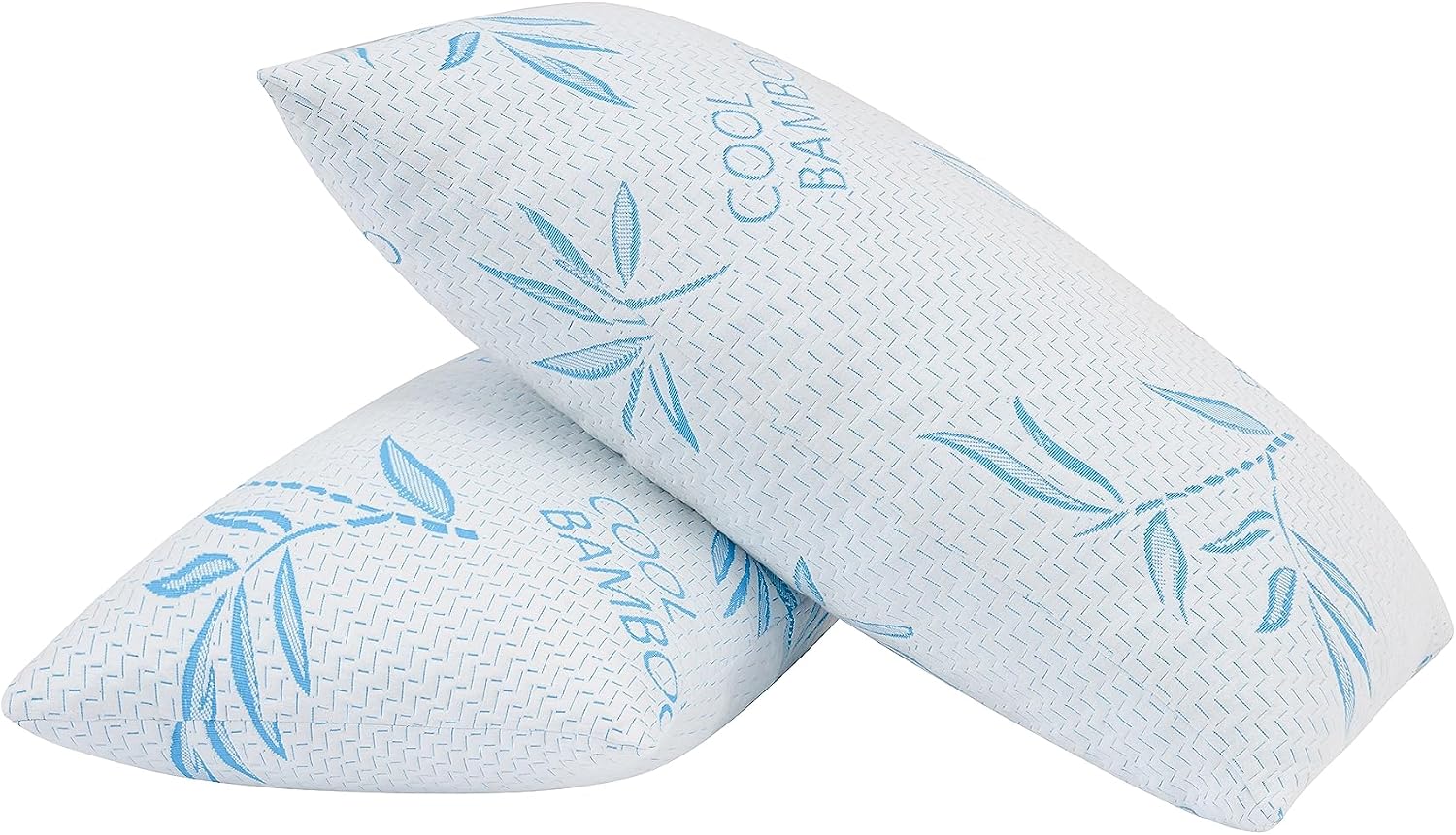 2 Pack Standard Size Rayon Derived from Bamboo Pillow for Sleeping, Cooling Shredded Memory Foam Adjustable Bed Pillow with…