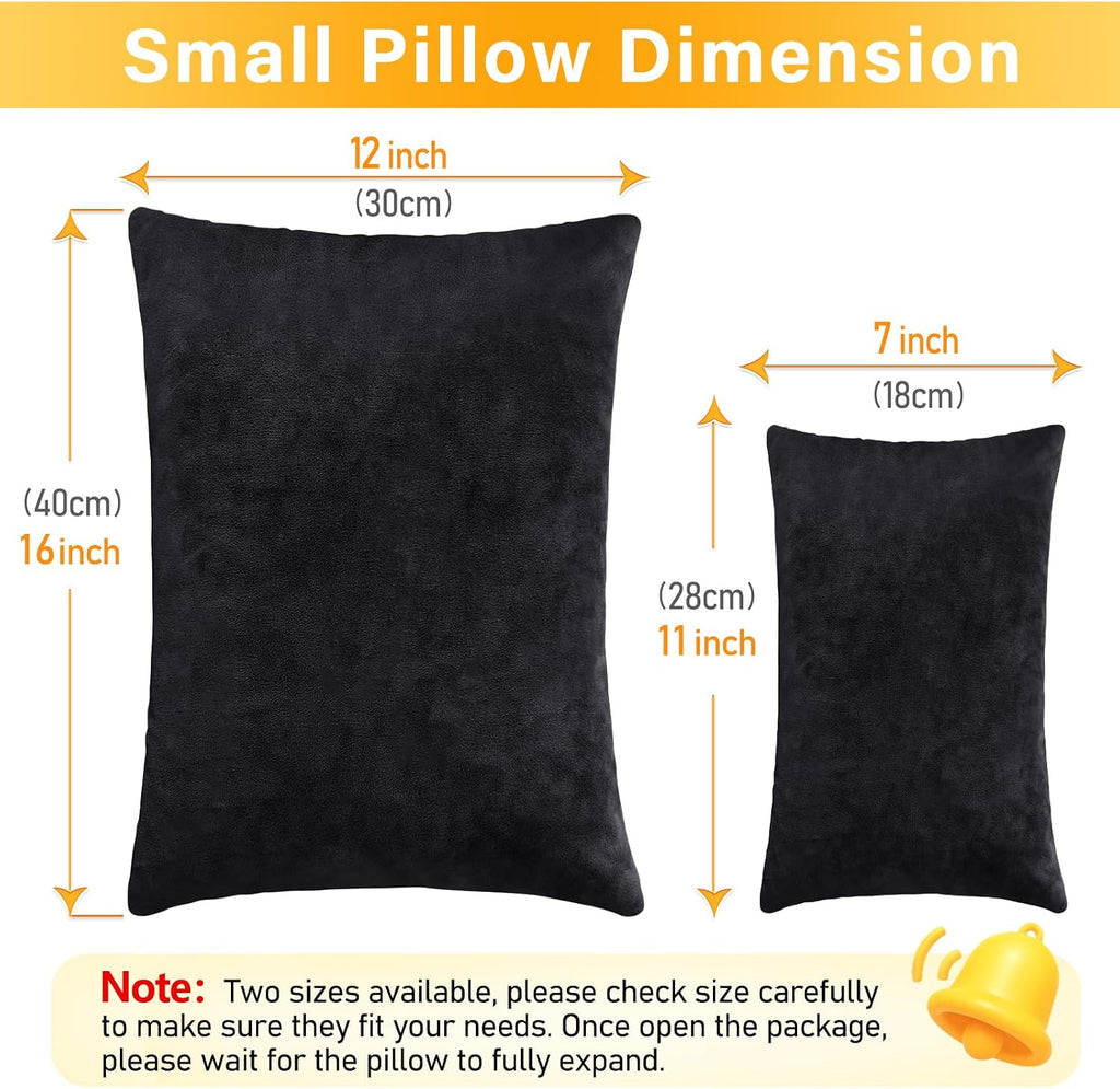 1 MIDDLE ONE 2 Pack Small Pillow, 16 X 12 Inches, Memory Foam Mini Pillow for Travel, Camping, Sleeping, Nap and Neck, Knee, Lumbar…
