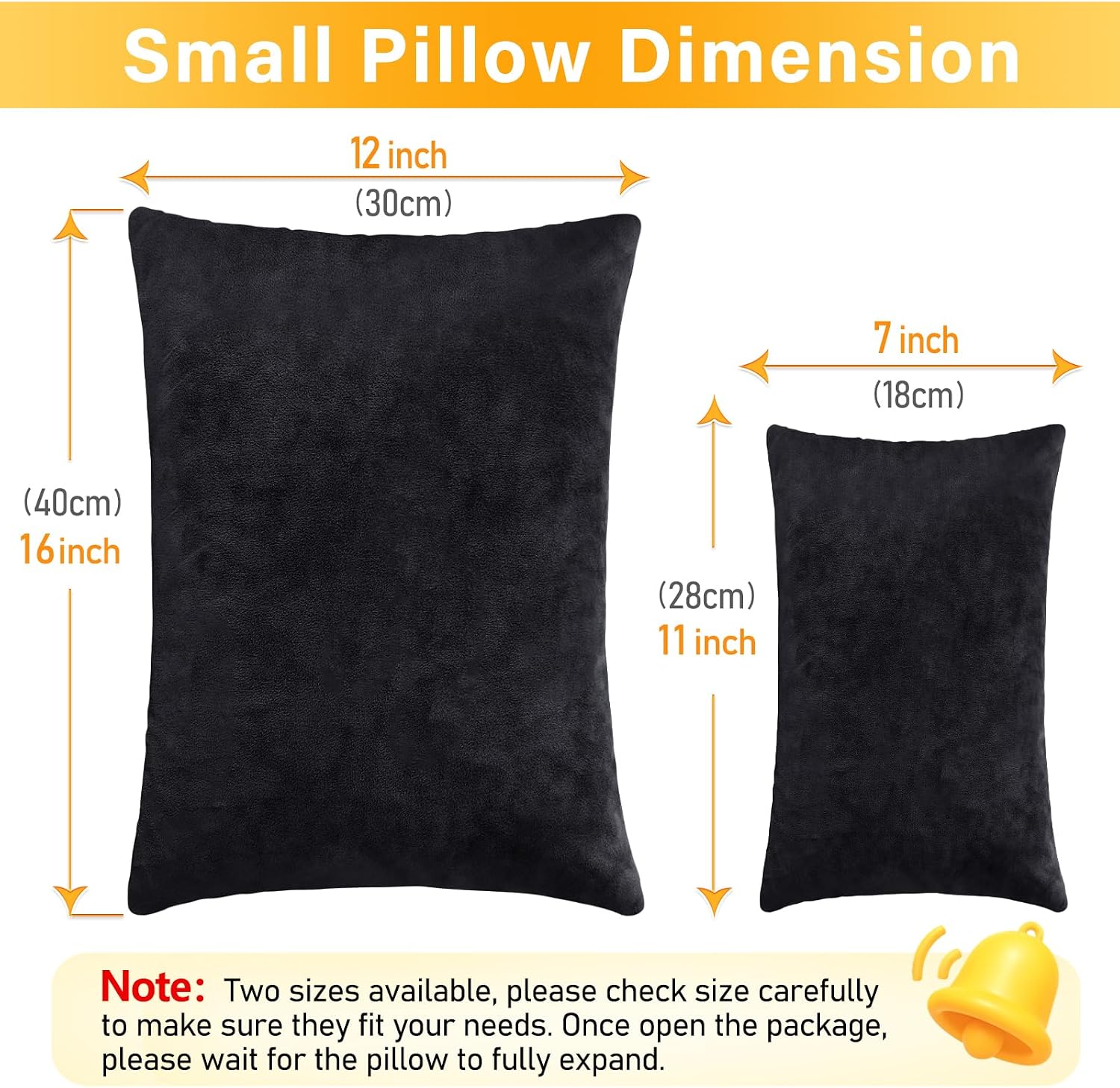1 MIDDLE ONE 2 Pack Small Pillow, 16 X 12 Inches, Memory Foam Mini Pillow for Travel, Camping, Sleeping, Nap and Neck, Knee, Lumbar…