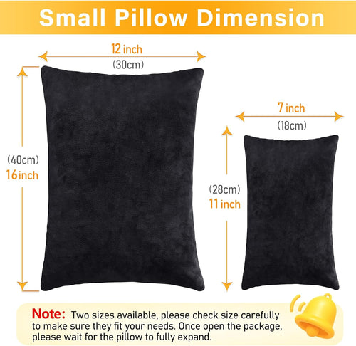 1 MIDDLE ONE 2 Pack Small Pillow, 16 X 12 Inches, Memory Foam Mini Pillow for Travel, Camping, Sleeping, Nap and Neck, Knee, Lumbar…