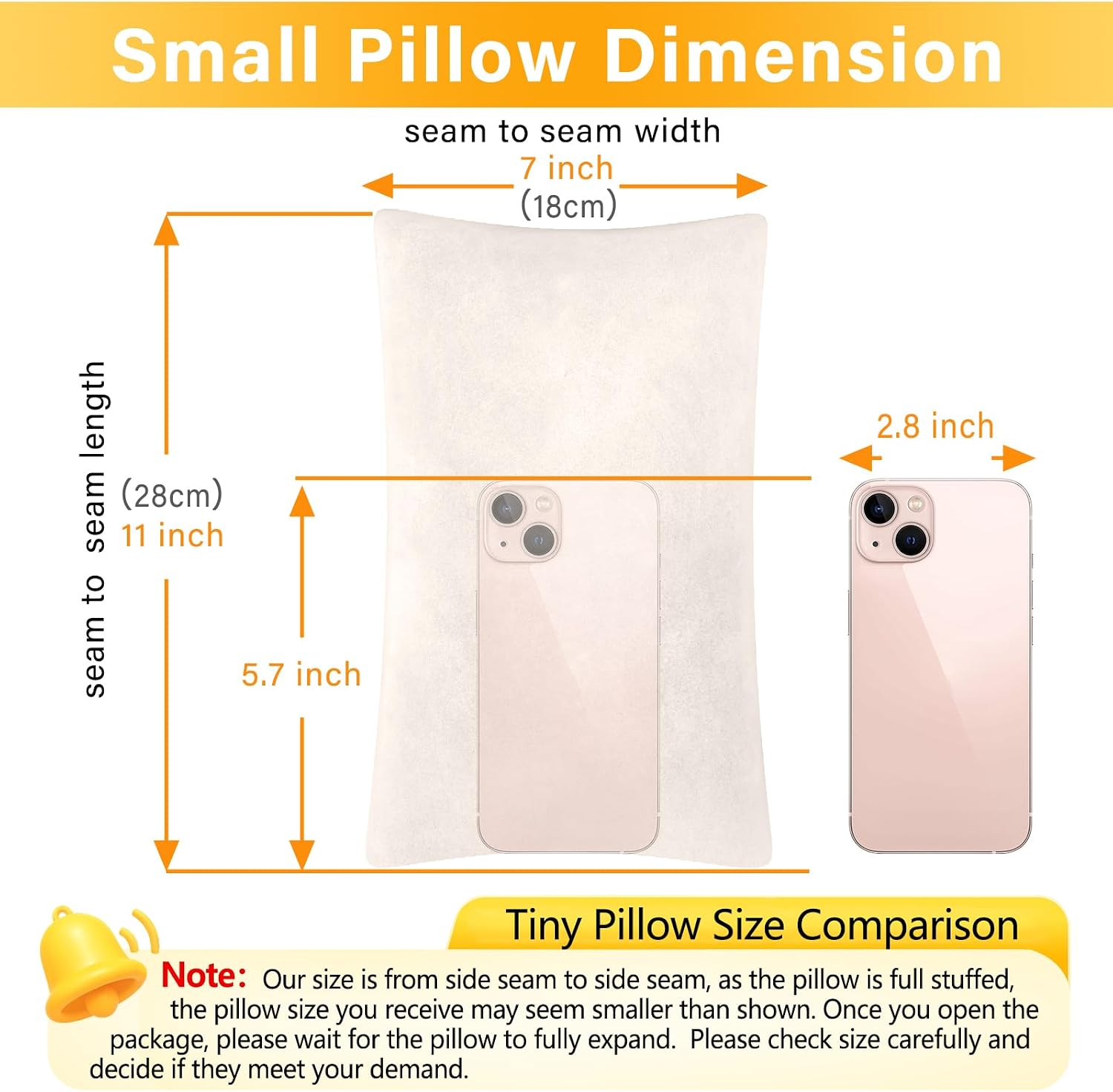 1 MIDDLE ONE 2 Pack Small Pillow, Memory Foam Mini Pillow 11 X 7 Inches for Travel, Sleeping, Nap and Neck, Knee, Lumbar Support, Tiny…