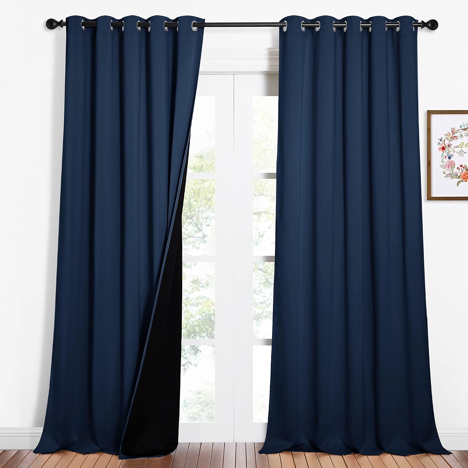 Nicetown 100% Blackout Blinds, Laundry Room Decor Window Treatment Curtains, Thermal Insulated Energy Smart Drapes and Draperies for Villa,…