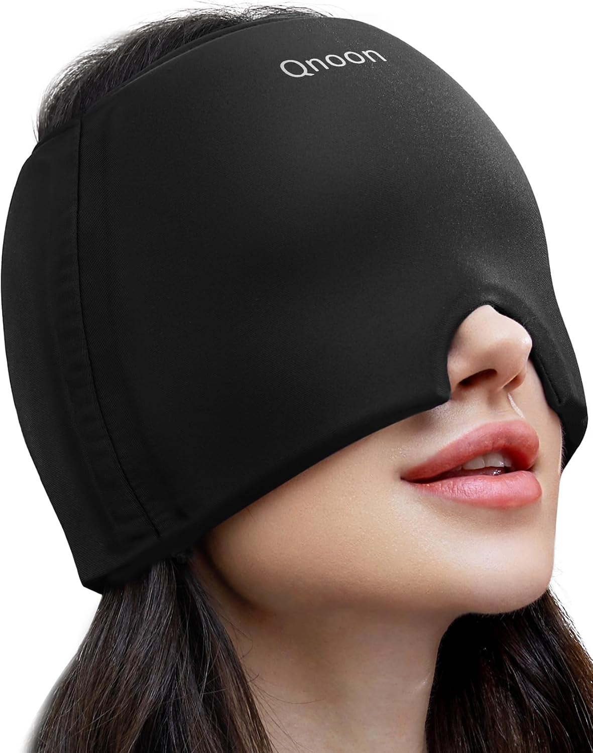 Qnoon Migraine Relief Cap, Headache Relief Cap Mask Products, Cooling Odorless Gel Ice Head Wrap for Tension, Stress, Hangover & Puffy Eyes…