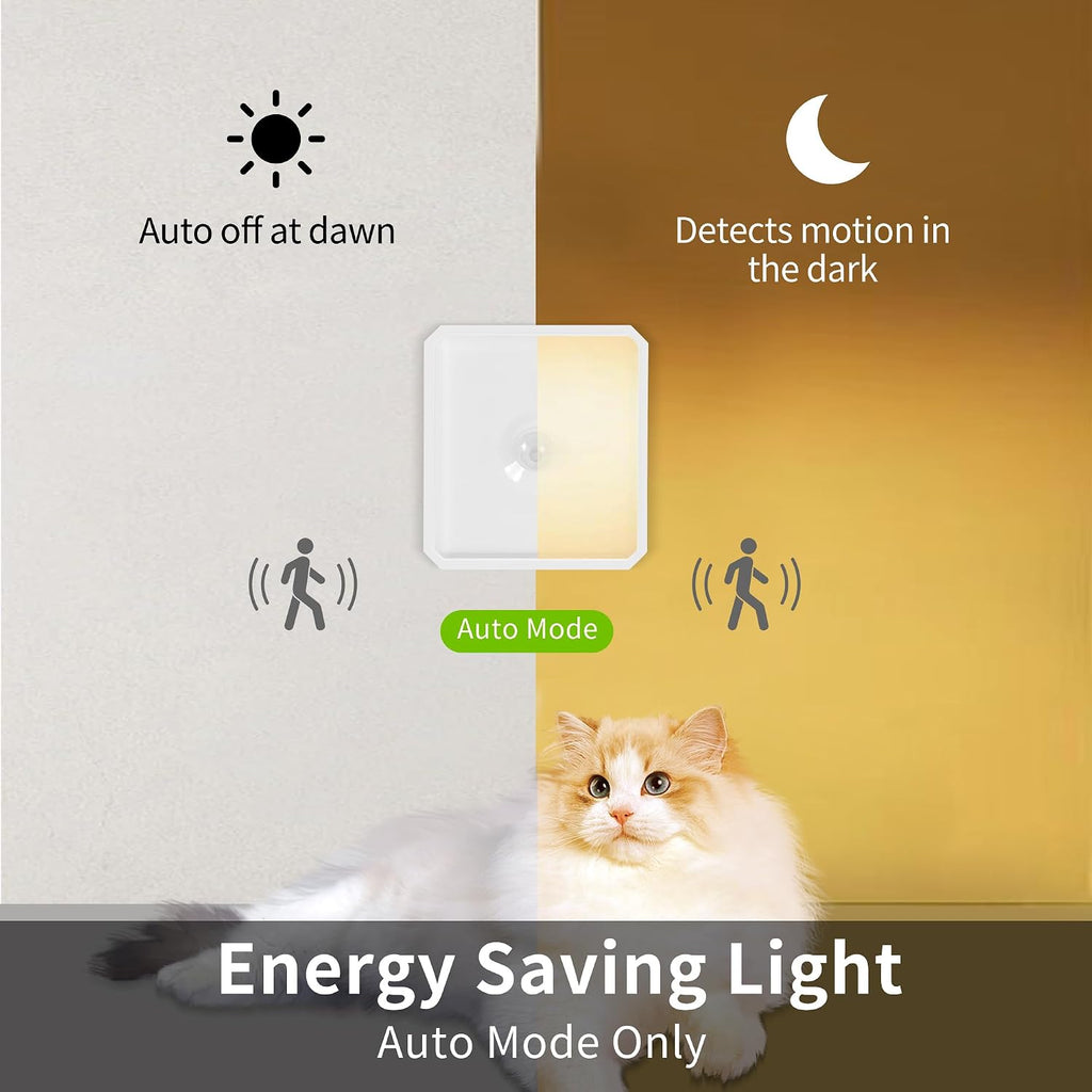 Motion Sensor Night Light Indoor - Cordless Battery Powered Under Cabinet Lighting, Stick-on Magnet LED Closet Lights, Safe Light for…