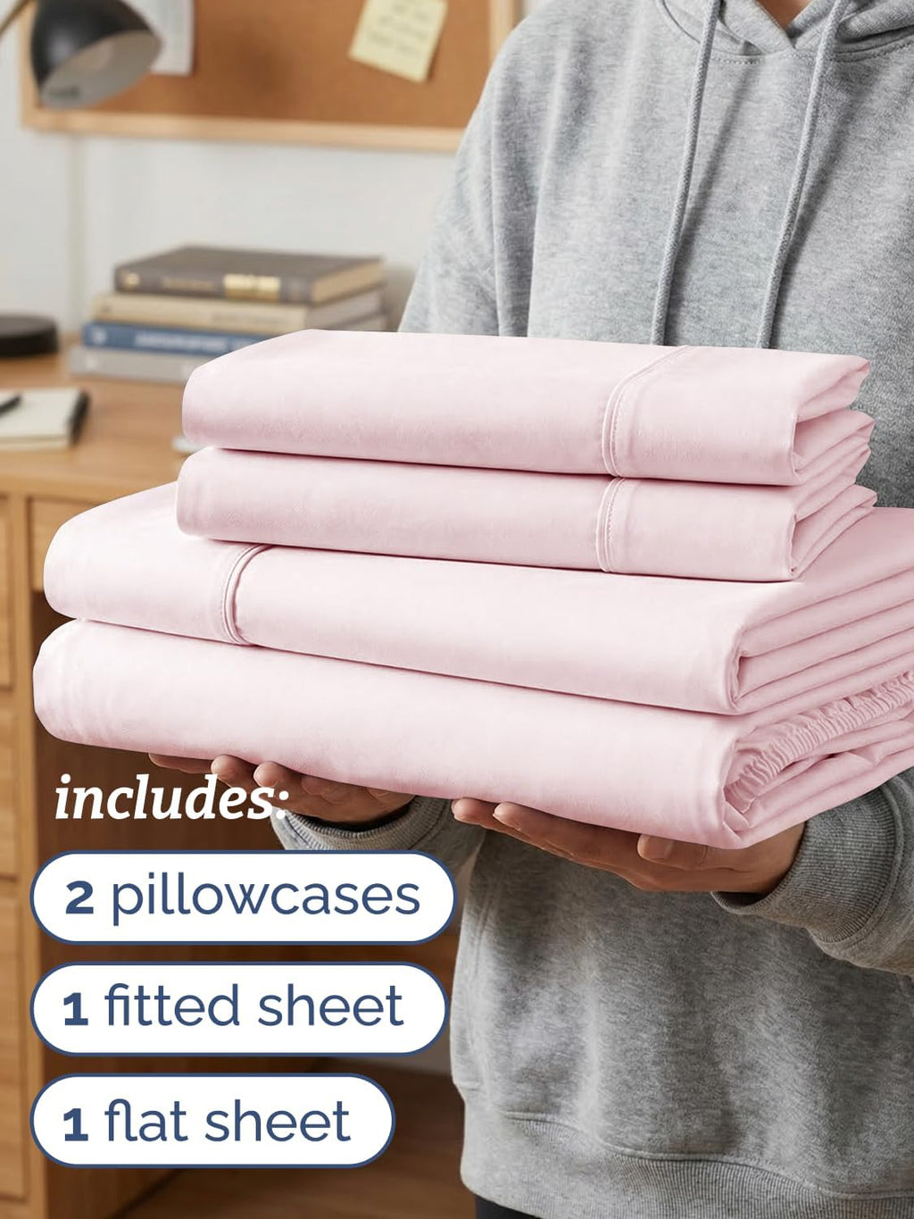 Twin XL 4 Piece Sheet Set - Comfy, Breathable & Cooling - Soft Hotel Luxury Bedding for Women, Men, Kids, Teens and Children - 1 Flat & 1…