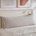 Fancy Homi 1 Pack Neutral Taupe Lumbar Body Decorative Throw Pillow Covers 20x54 Inch with Pom-poms for Couch Sofa Bed, Farmhouse Boho…