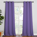 NICETOWN Patio Glass Door Blackout Curtains for Bedroom/Living Room, Privacy Panel Drapes for Dining Room and Guest Room (Lilac Purple…