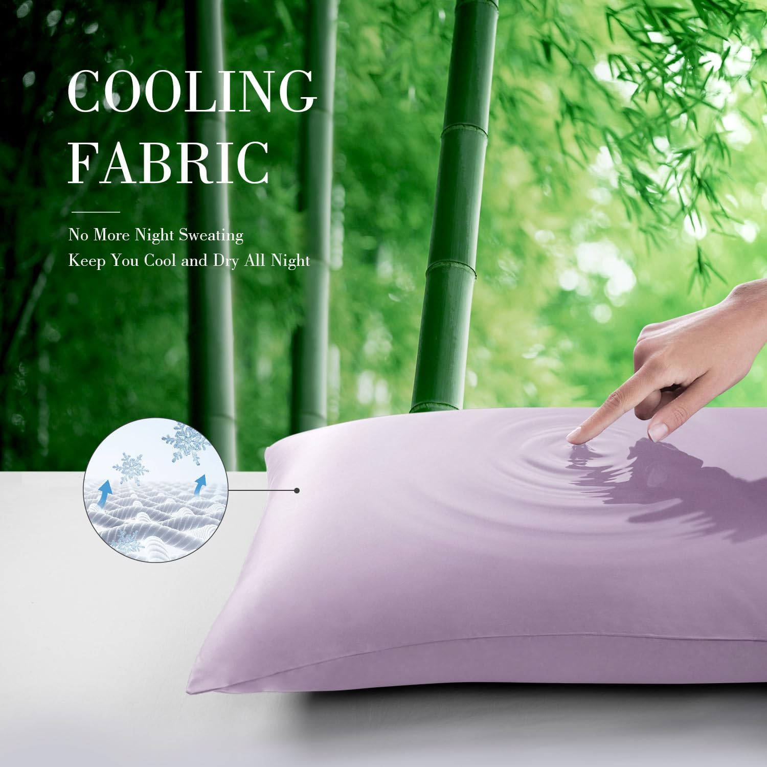 WishSmile Body Cooling Pillowcase Long Pillow Case Breathable Cool Silky Soft Rayon Derived from Bamboo Fabric, Hair and Skin Friendly, Light…