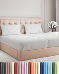Split King Size 5 Piece Sheet Set - Comfy Breathable & Cooling Sheets - Hotel Luxury Bed Sheets for Women & Men - Deep Pockets, Easy-Fit…