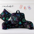 Ntbed Space Printed Reading Pillow Bed Wedge Backrest with Arms, Couch TV Relax Bed Rest Pillow Back Support Cushion for Kids Teens Boys Gi…
