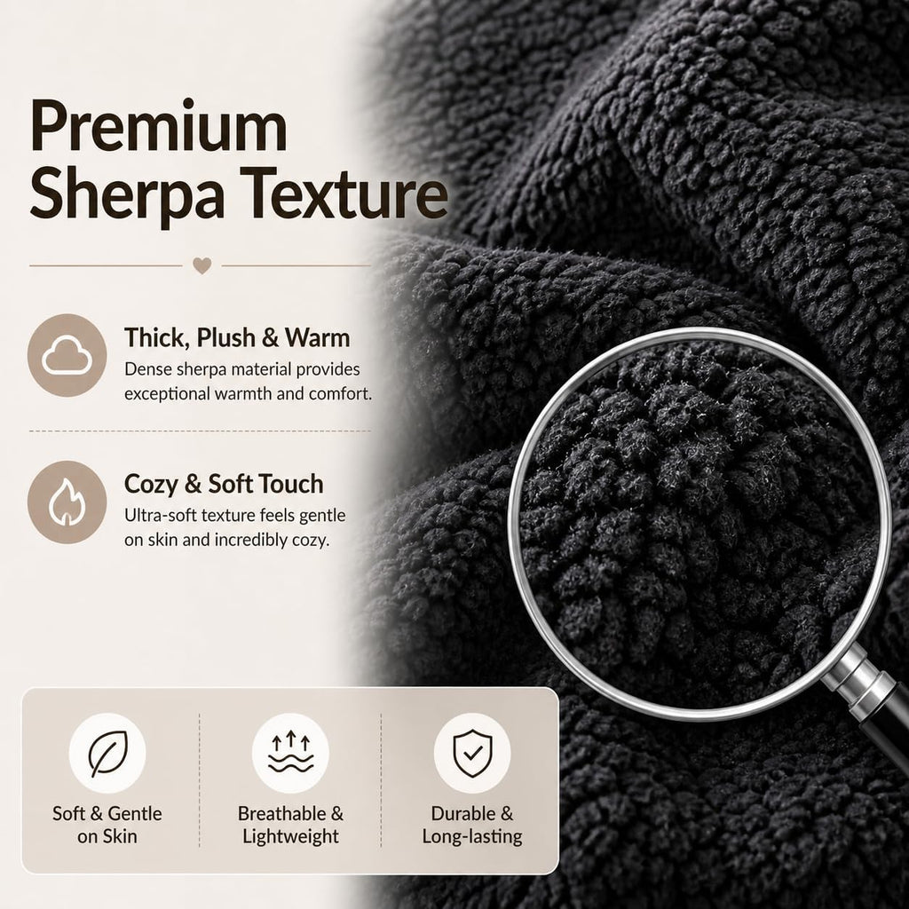 Reafort Sherpa Body Pillow Cover 21" x 54", Plush Fleece Long Body Pillowcase with Zipper Closure, Ultra Soft Fluffy Cozy Decorative…