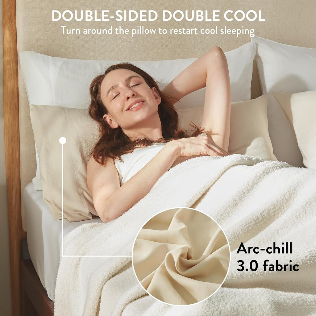 Surefit Washed Ultra-Chill Cooling Pillowcase Set of 2 for Hot Sleepers, Crisp and Silky Pillow Cover with Envelope Closure, King Size…