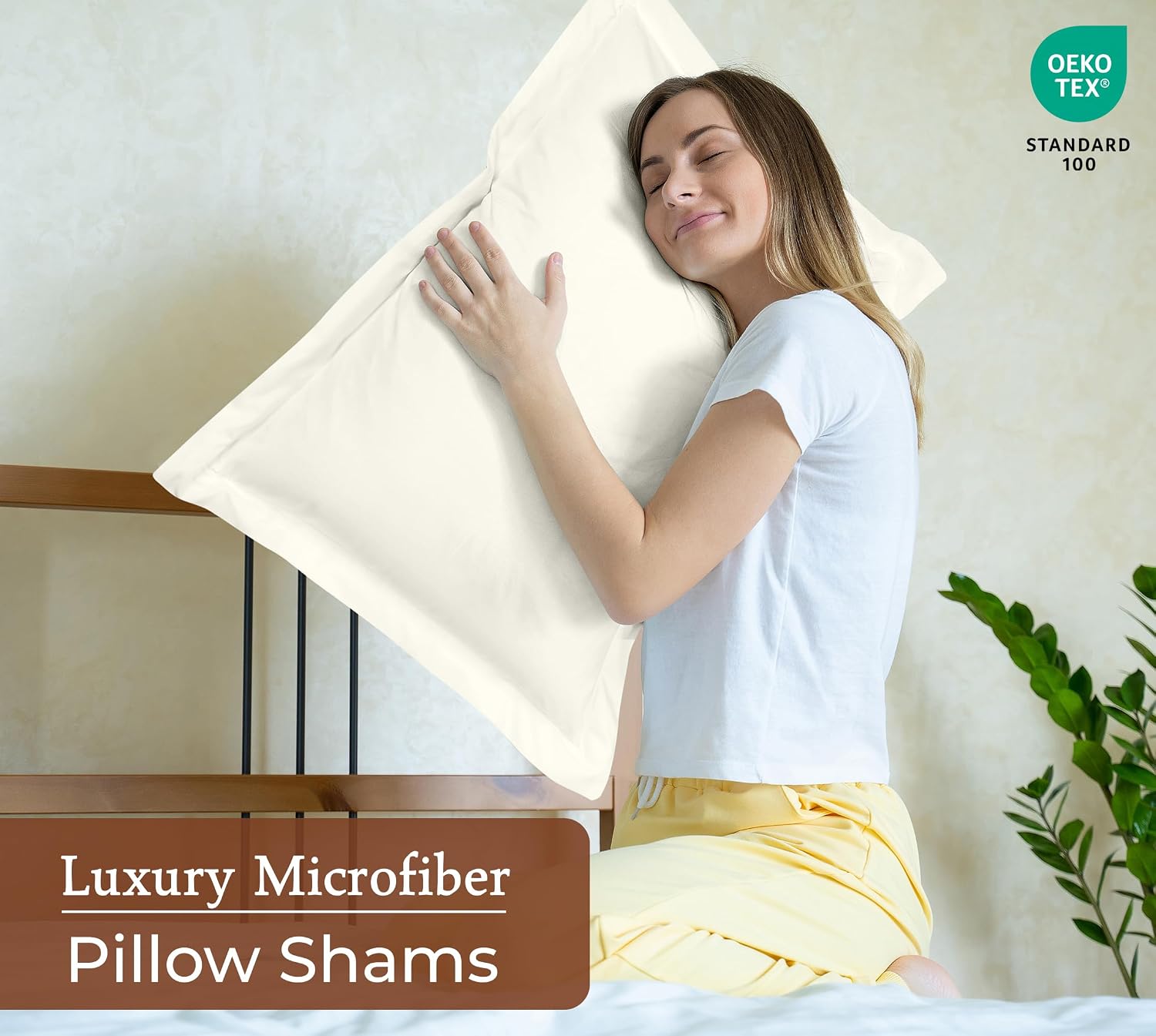 Royalelinens Royale Linens Pillow Shams 2 Pack Standard Size 20x26 Inch - Brushed 1800 Microfiber - Bed Shams, Wrinkle & Fade Resistant Sup…