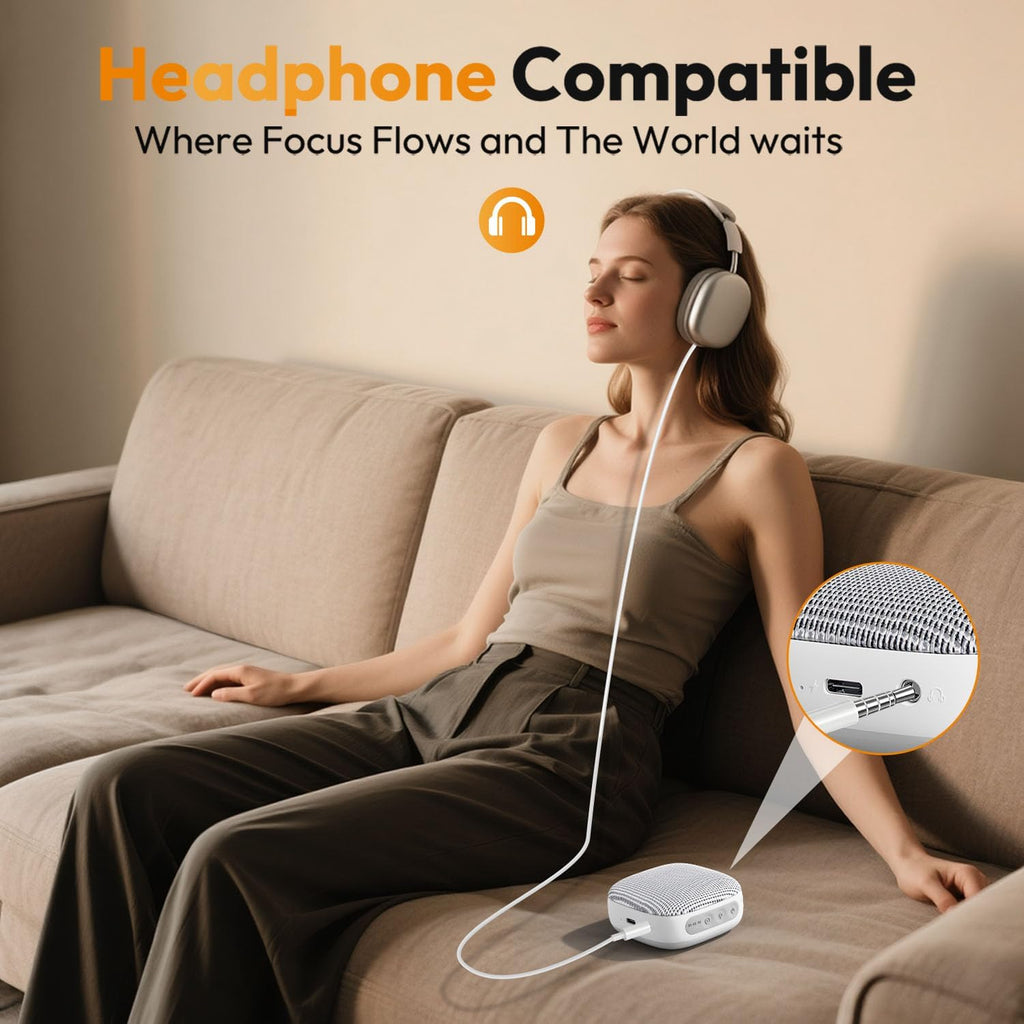 Portable Sound Machine for Travel, White Noise Sound Machine for Sleeping, 52-Hour Lasting Mini Noise Machine with 21 Quality Non-looping…
